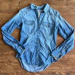 Club Monaco Blue Button Down Shirt